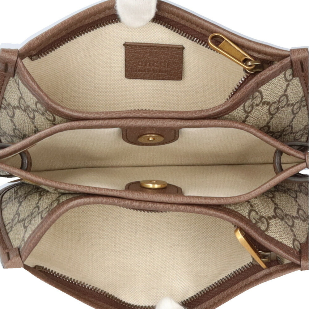 GUCCI Authentic Brown Canvas Shoulder Bag - Picture 6 of 7